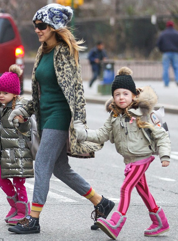 Sarah Jessica Parker & daughter in Parajumpers